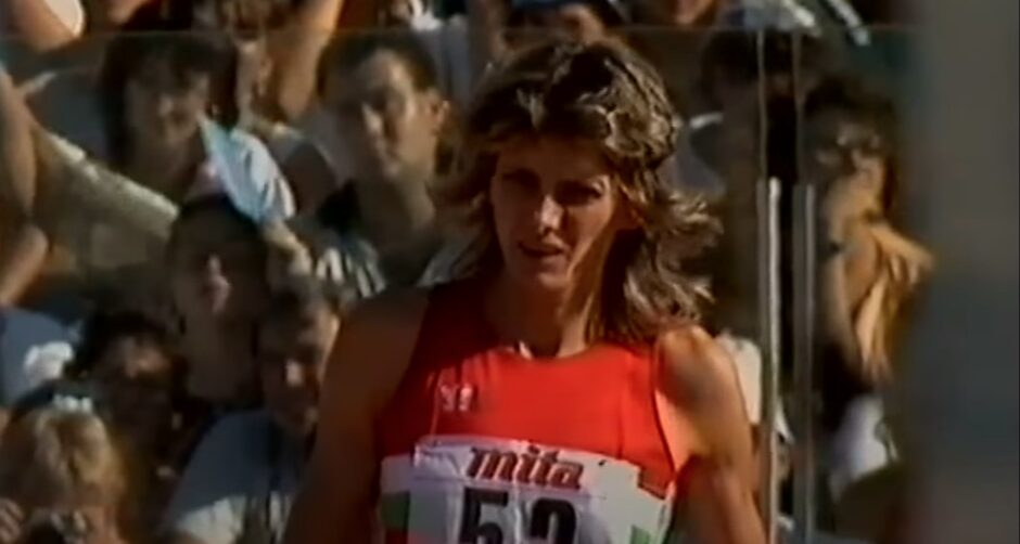 20 juillet 1984, la Bulgare Lyudmila Andonova établit le record du monde du saut en hauteur à 2,07 mètres