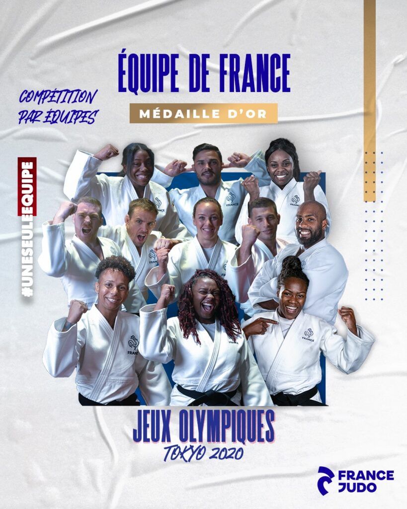 31 juillet 2021 : L’équipe de France mixte de judo règne sur le tatami olympique de Tokyo