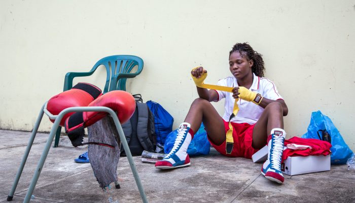 Mozambique boxe boxeuse de l'equipe du mozambique