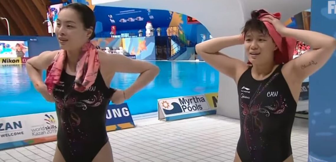 25 juillet 2015, les Chinoises Wu Minxia et Shi Tingmao remportent l’or mondial en plongeon synchronisé à 3m